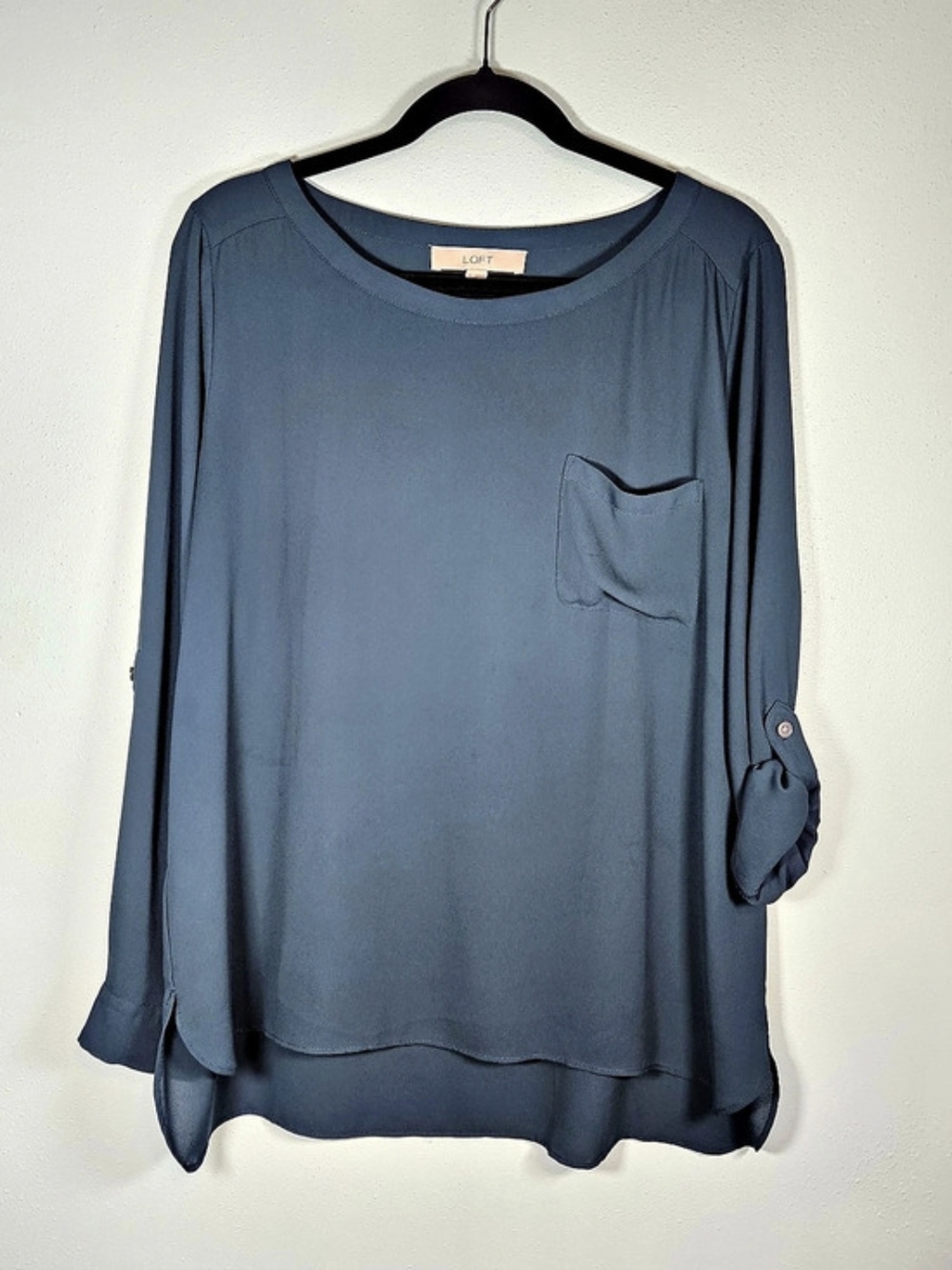 LOFT Long Sleeve Blouse in Blue